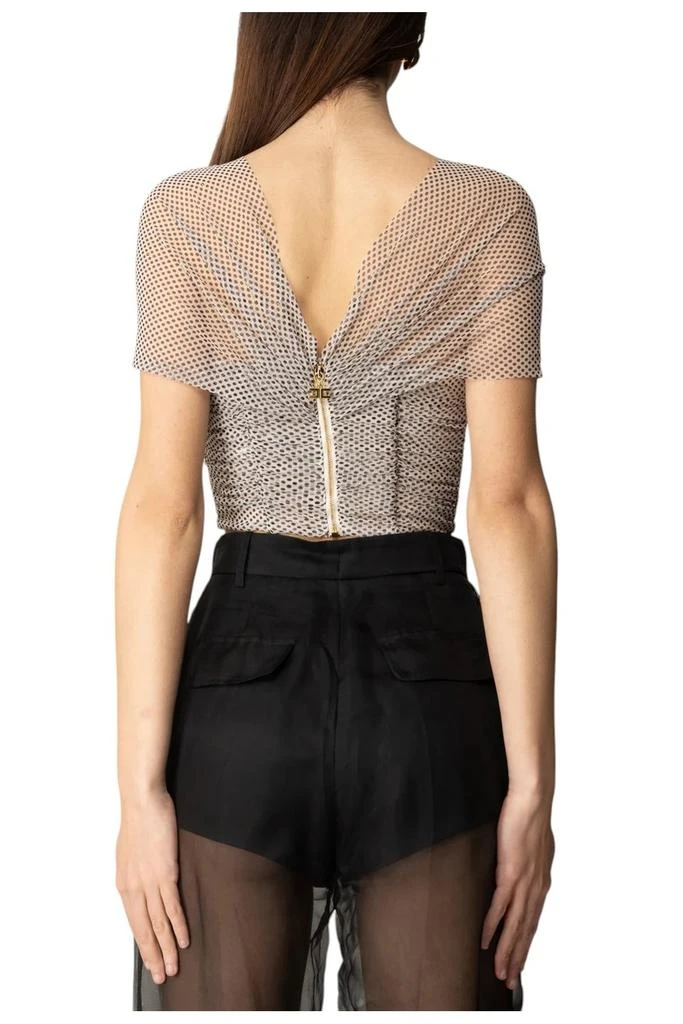 ELISABETTA FRANCHI Elisabetta Franchi Polka Dot Printed Tulle Top 3