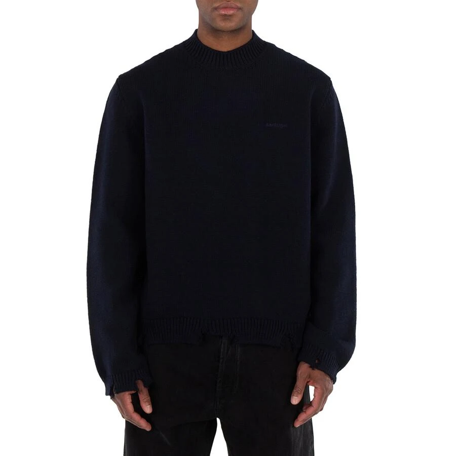 Ambush Navy Felted Knit Distressed Jumper 1