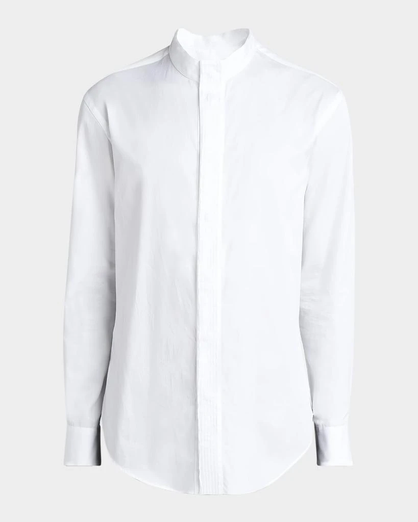 Giorgio Armani Men's Luxe Pleated Stripe Dress Shirt 1