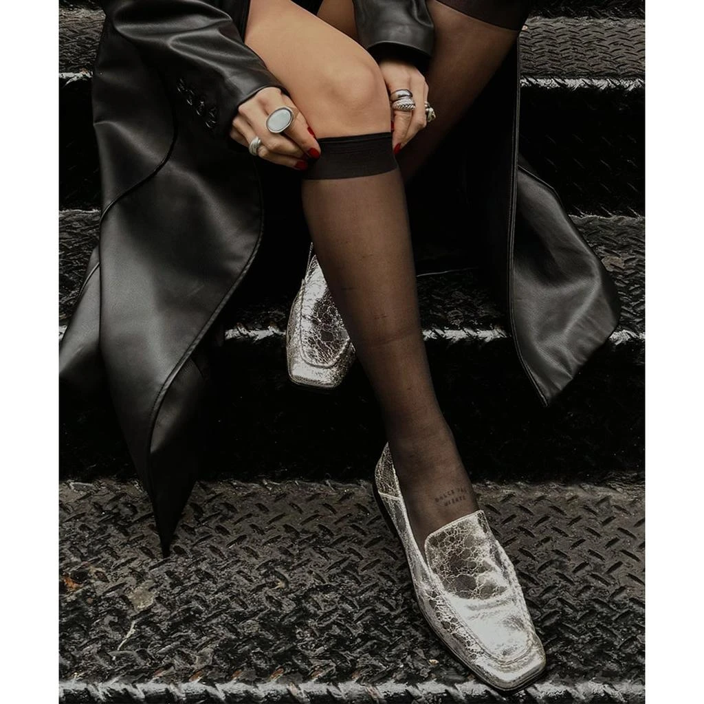 Dolce Vita Beny Flats Silver Distressed Leather 2
