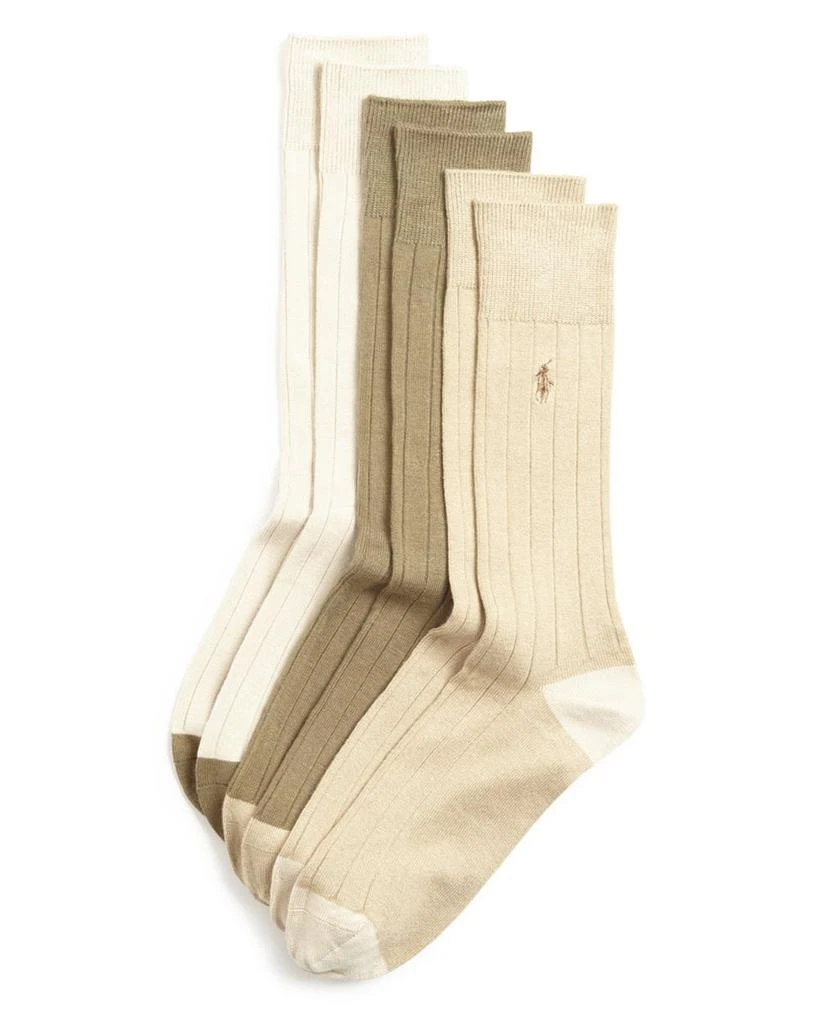 Ralph Lauren Ribbed Dress Socks, Pack of 3 1