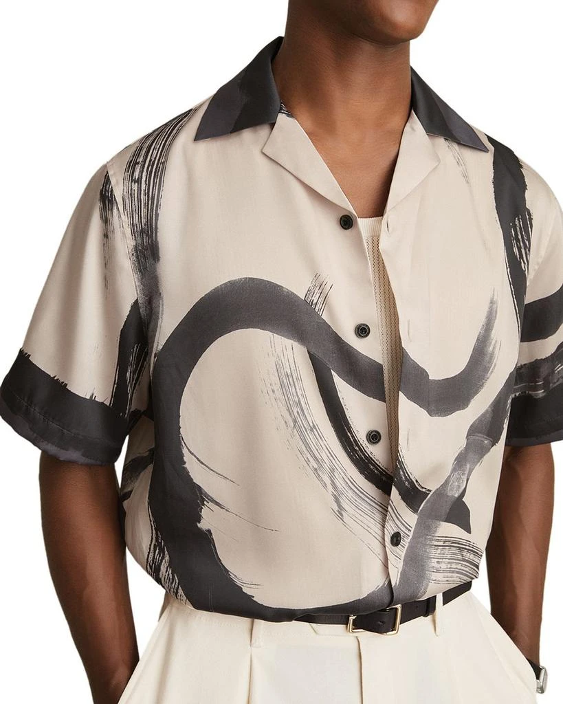 REISS Oversized Printed Camp Shirt 1