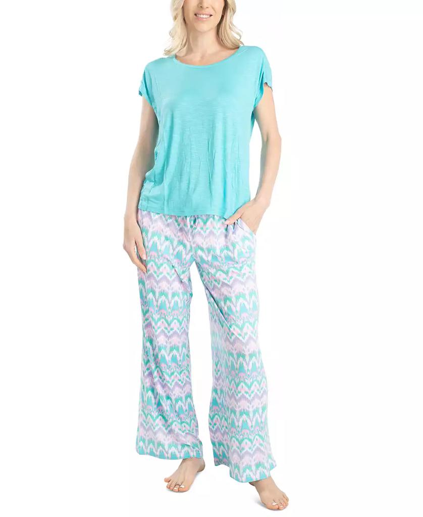 MUK LUKS Women's 2-Pc. Sunny Style Pajamas Set