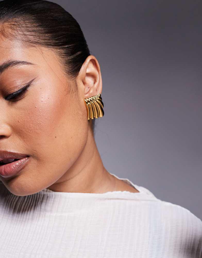 8 Other Reasons 8 Other Reasons ridge vintage inspired earrings in gold