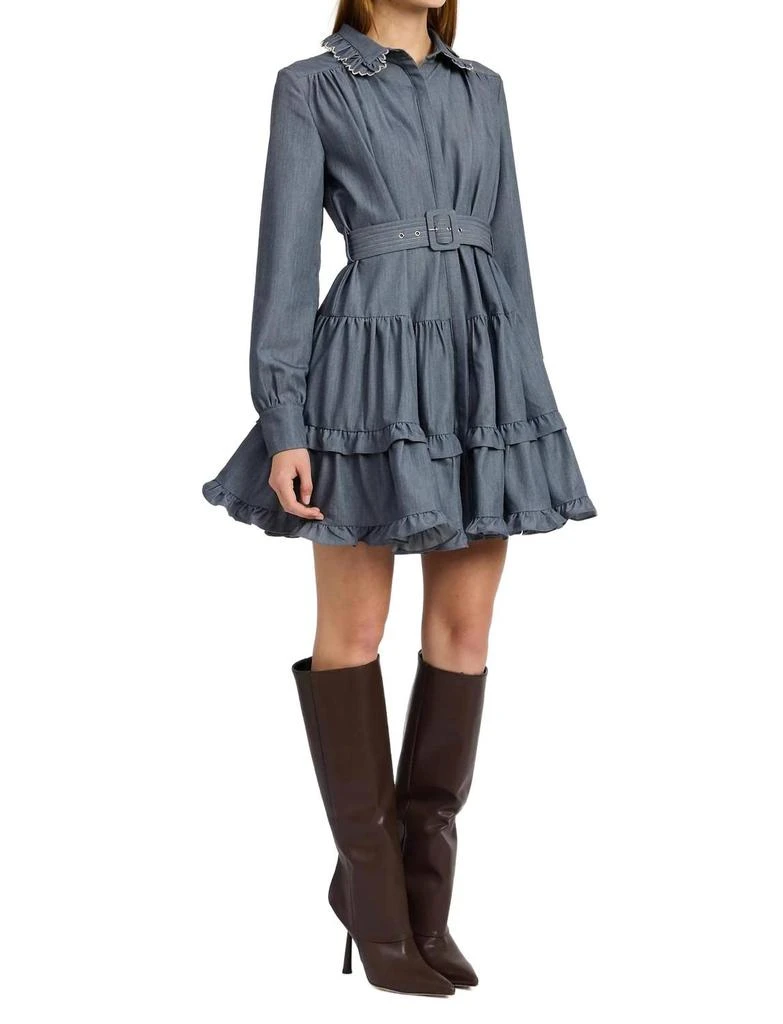 En Saison Angeline Mini Dress In Denim 4
