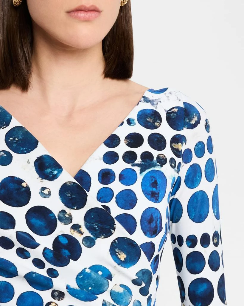 Chiara Boni Charisse Pleated Dot-Print Bodycon Dress 5