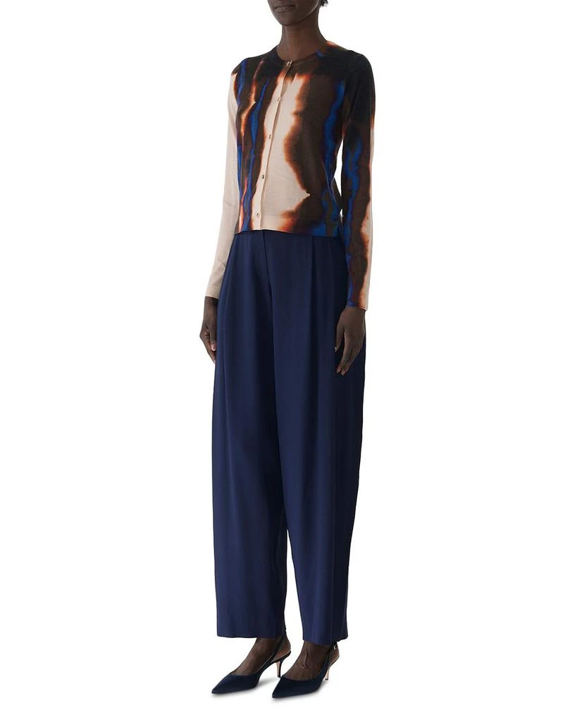 Jason Wu Burned Striped Wool Crewneck Cardigan Sweater 4