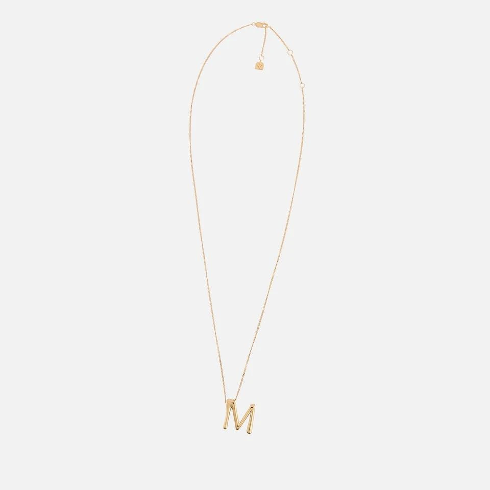ASTRID & MIYU Astrid & Miyu Initial Pavé 18K Gold-Plated Necklace 1