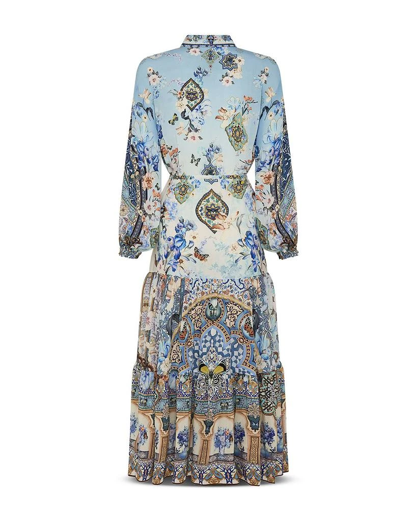 Camilla Silk Midi Shirt Dress in Al Manial Palace Memoirs 7