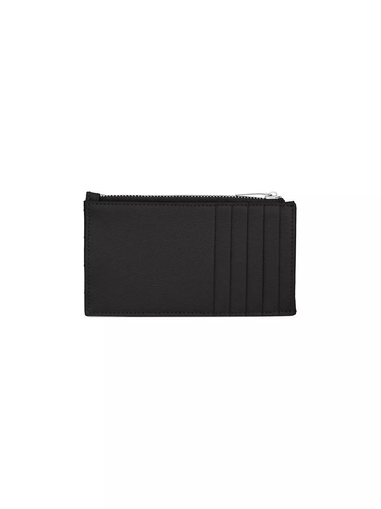 Yves Saint Laurent Cassandre Saint Laurent Matelass Zipped Fragments Card Case in Grain de Poudre Embossed Leather 2