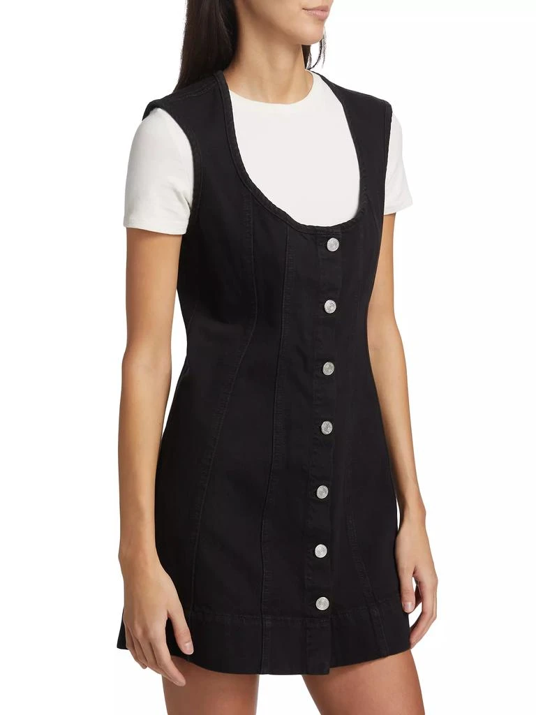 FRAME Denim Seamed Scoopneck Minidress 4