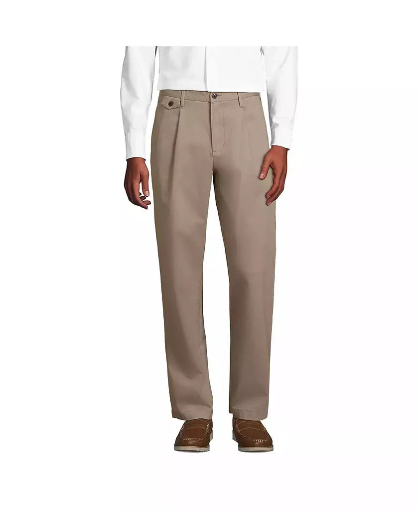 Lands' End Men's Relaxed Fit Pleated Knockabout Chino Pants 1