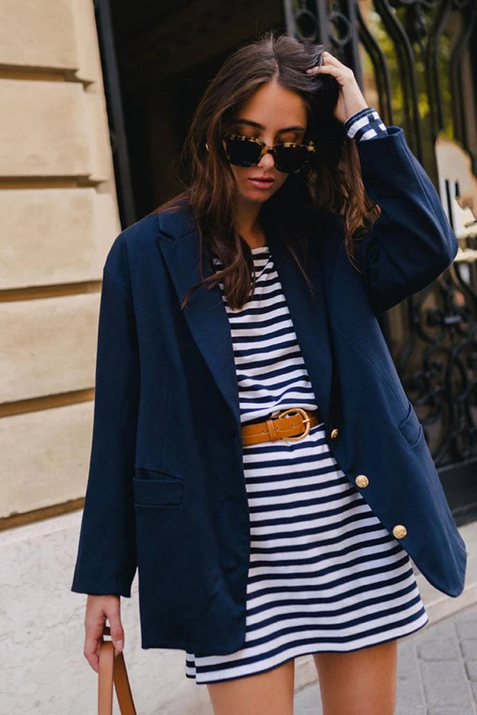 预计3周后发货 Saaj Paris Veste �Érika Marine 3