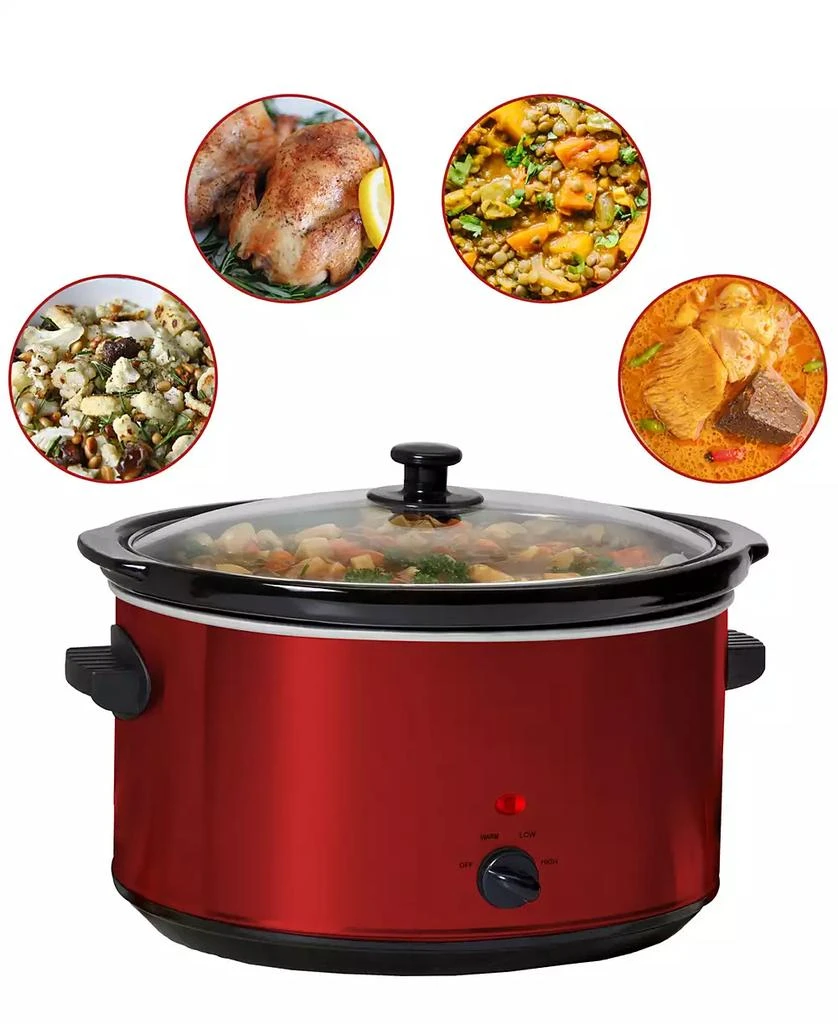 Elite Cuisine 8.5 Quart Stainless Steel Slow Cooker 4