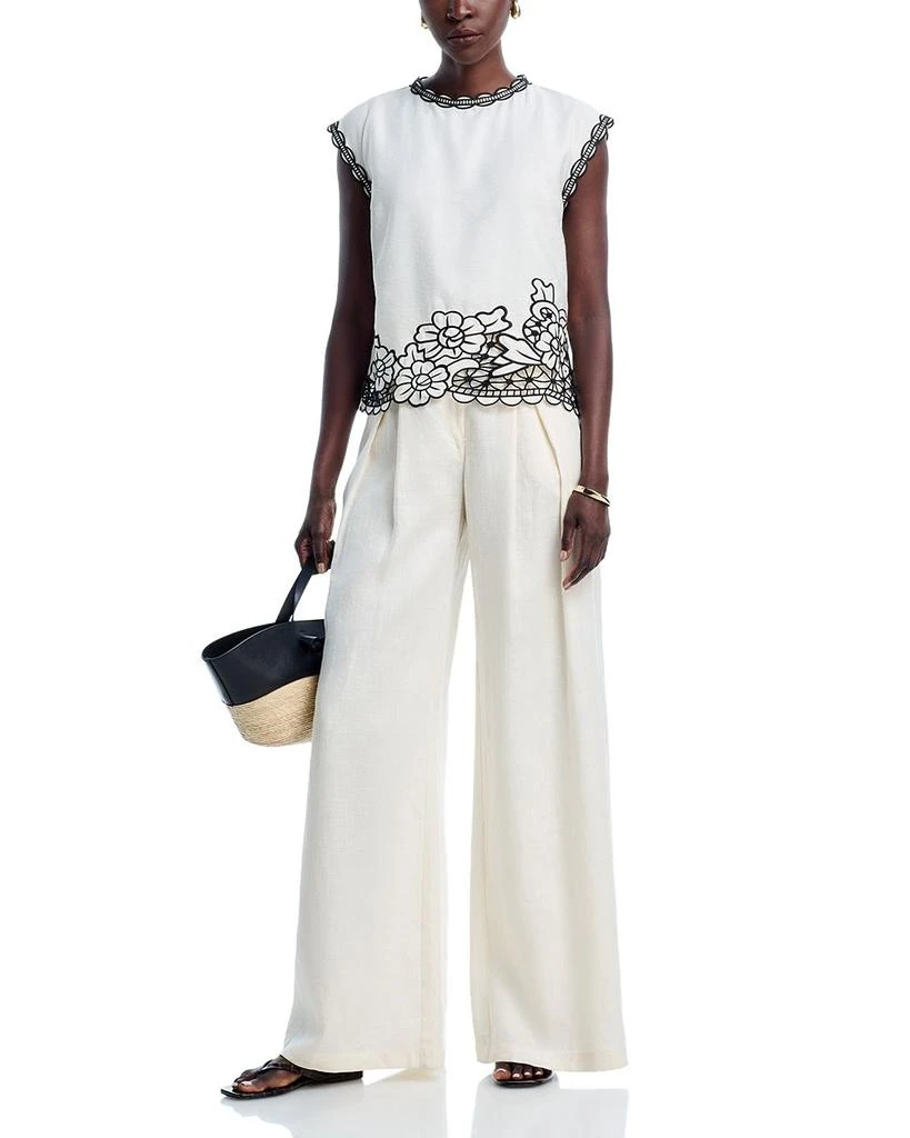 Tahari The Poppy Embroidered Top 2