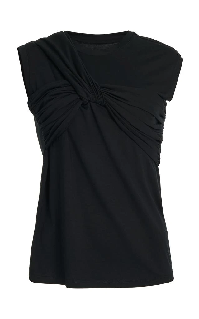 Giambattista Valli Giambattista Valli - Draped Jersey Top - Black - S - Moda Operandi 1
