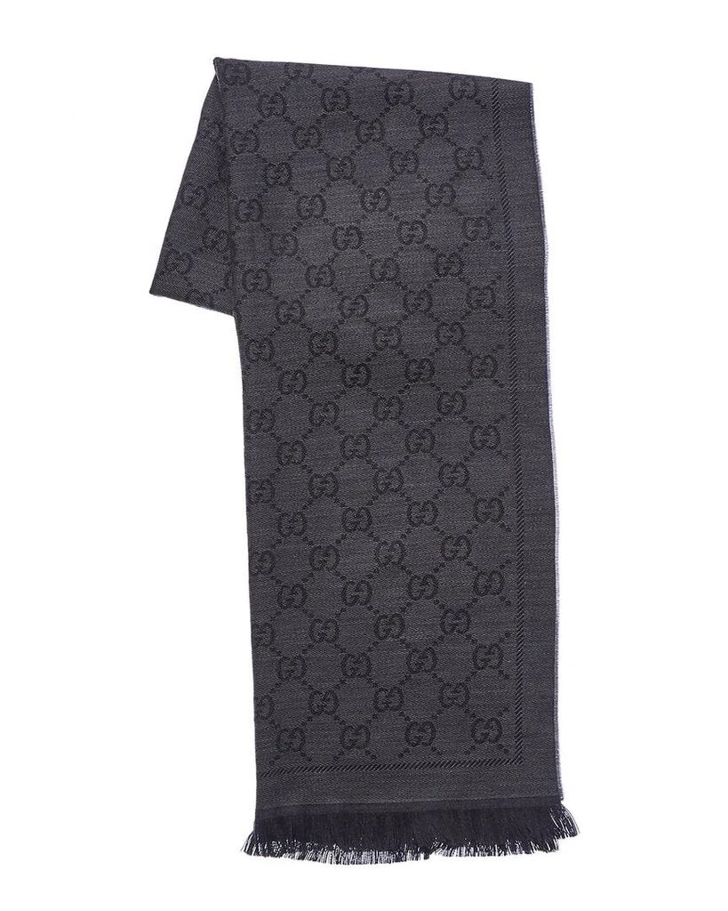 Gucci GG Jacquard Pattern Wool Scarf 2