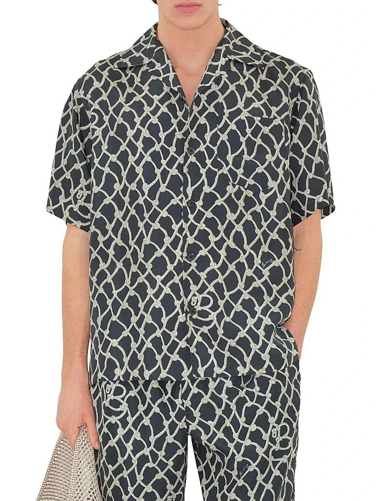 Burberry Knot Printed Silk Camp Shirt 3