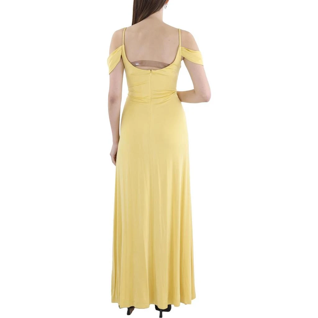 Ralph Lauren Womens Full Length Cold Shoulder Evening Dress 2