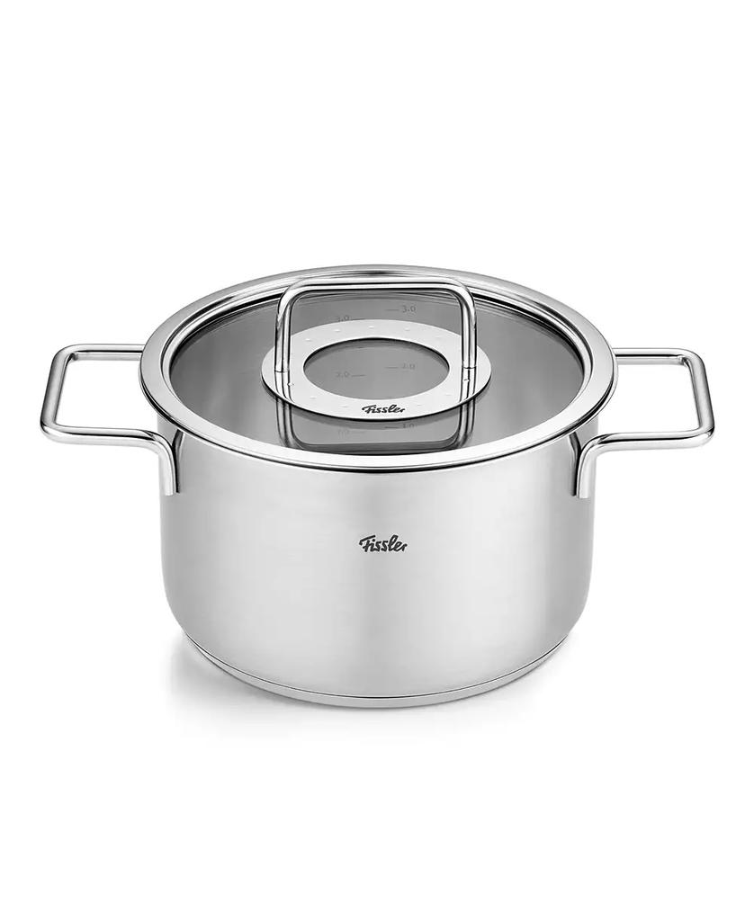 Fissler Pure Collection Stainless Steel 4.2 Quart Stock Pot with Glass Lid