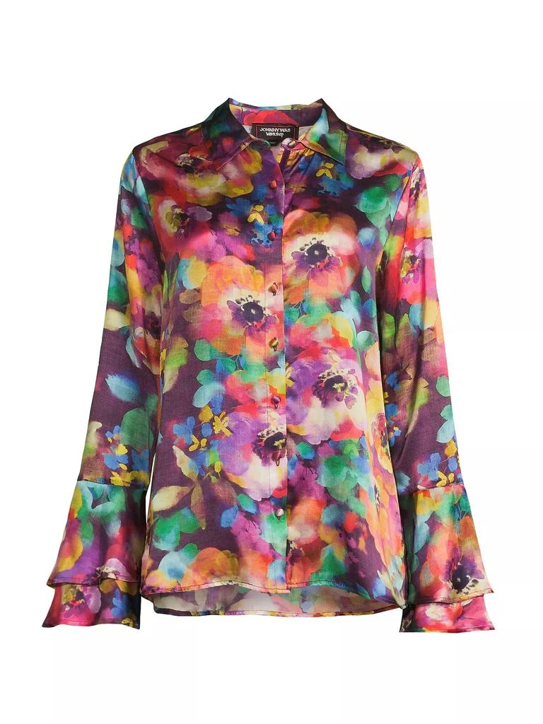 Johnny Was Elektra Flounce-Sleeve Shirt 1