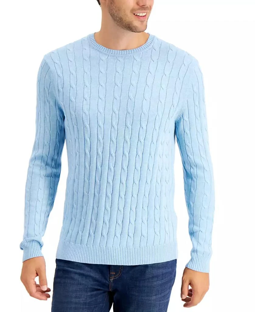Club Room Men's Cable-Knit Cotton Sweater, Created for Macy's 1