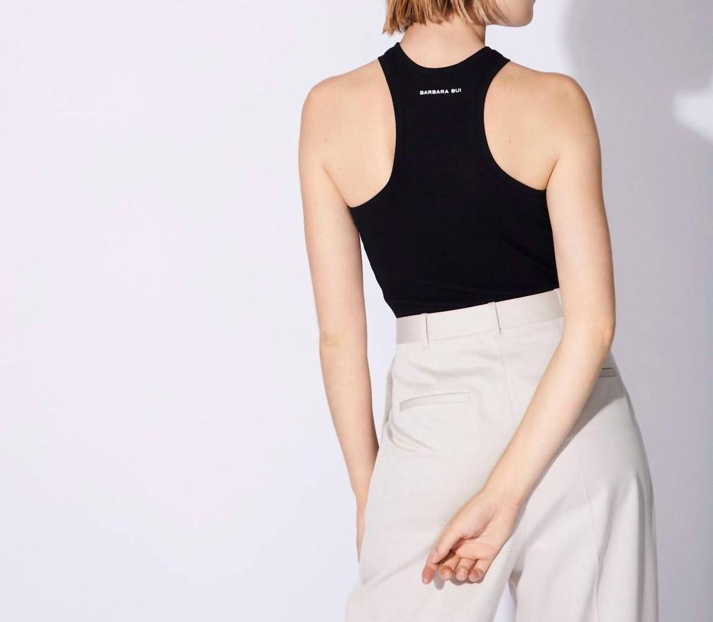 BARBARA BUI Barbara Bui - Halterneck Ribbed Jersey Tank Top