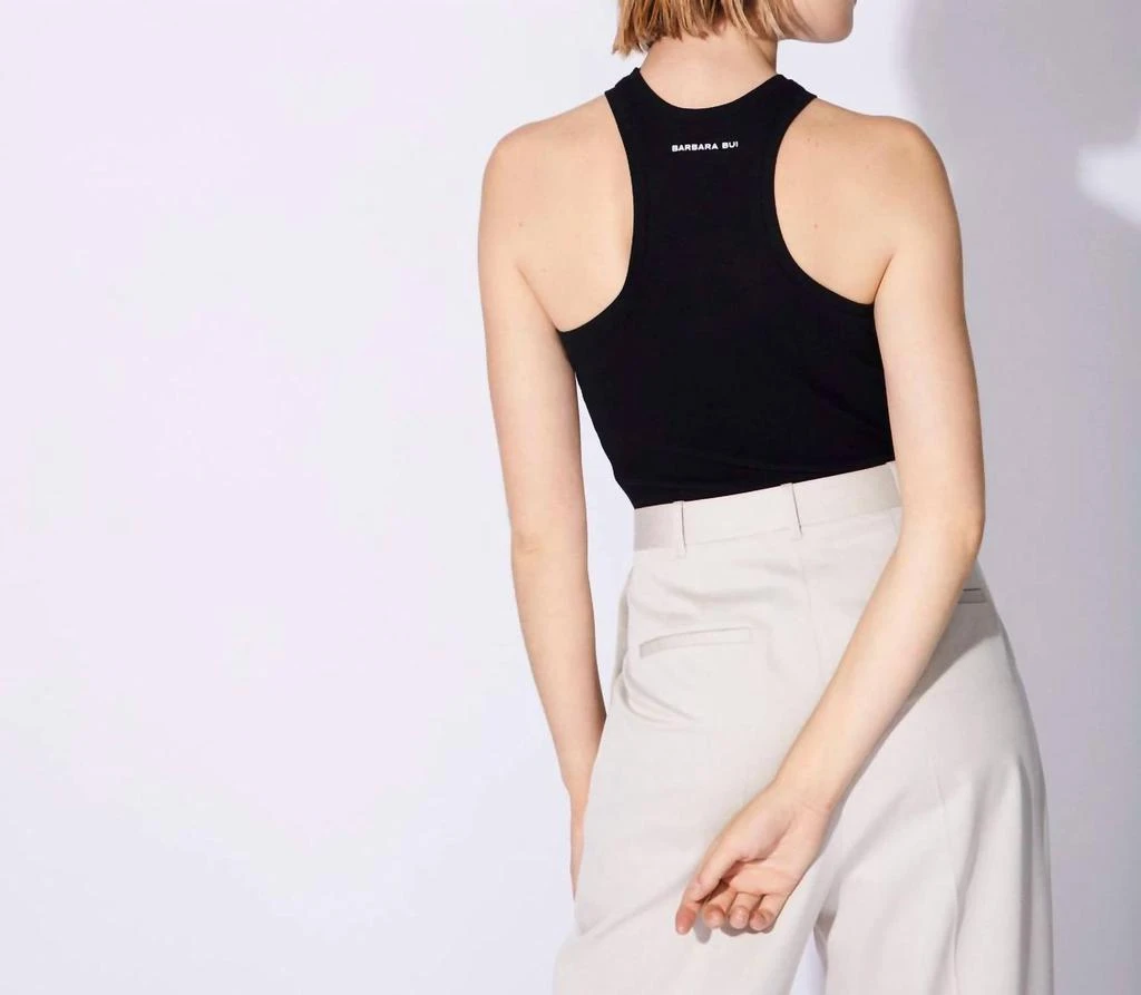 BARBARA BUI Barbara Bui - Halterneck Ribbed Jersey Tank Top 2