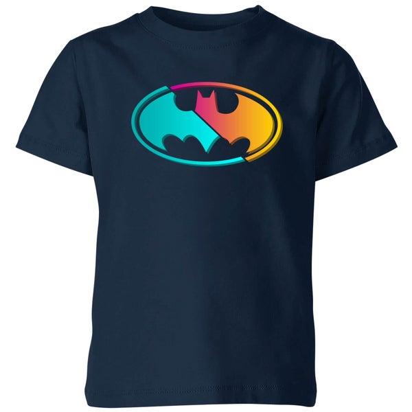 Original Hero Justice League Neon Batman Kids' T-Shirt - Navy