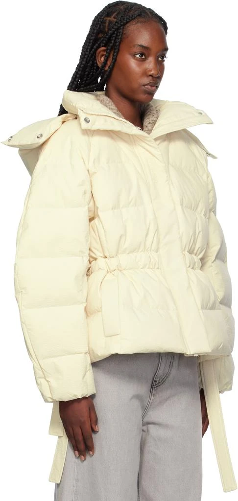 Ganni Beige Tech Oversized Down Puffer Jacket 2