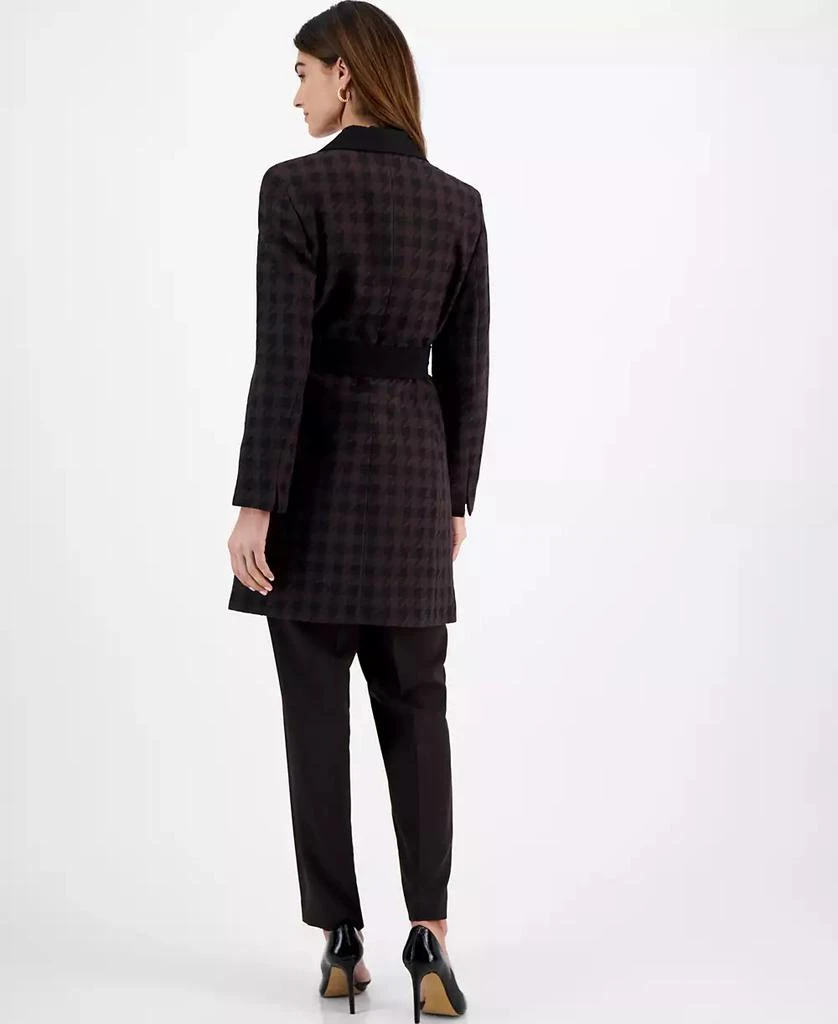Le Suit Women's Houndstooth Belted Pantsuit, Regular & Petite 2