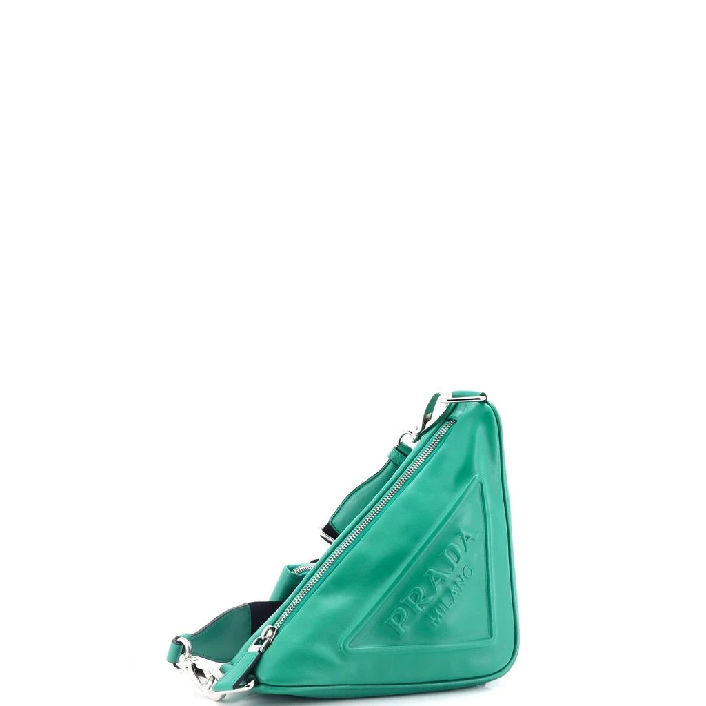 Prada Triangle Logo Zip Crossbody Bag Leather Small 2