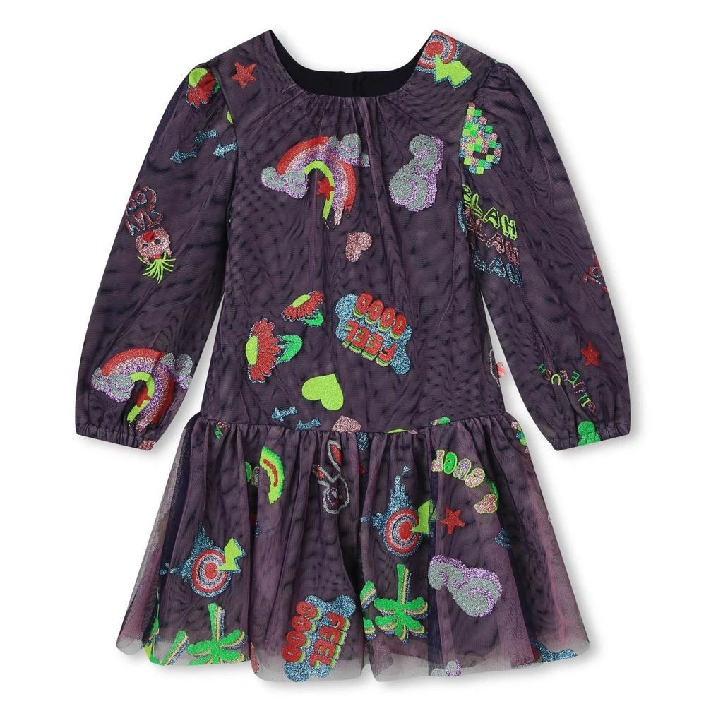 Billieblush Navy Sequined Graphic Dress 1