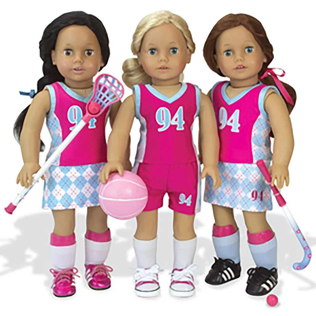 Teamson Sophia’s Sports Equipment Set for 18” Dolls, Hot Pink 3