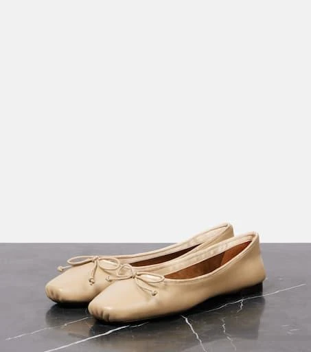 Khaite Charlotte leather ballet flats 4