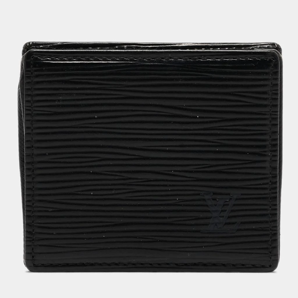 Louis Vuitton Louis Vuitton Black Epi Leather Porte-Monnaie Boite Coin Purse 1