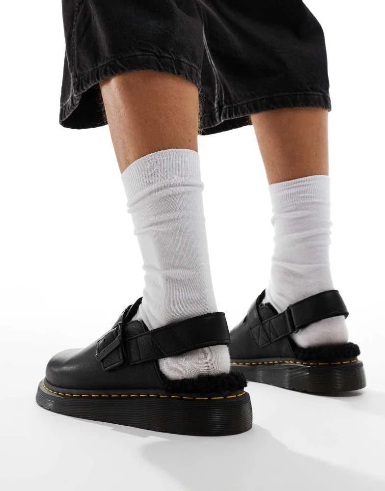 Dr. Martens Dr Martens Jorge II fur lined mules in black leather 4