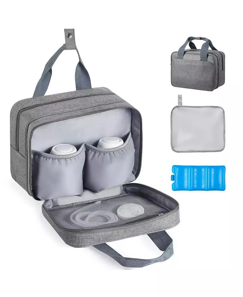 Mecale Wearable Breast Pump Bag with Ice Pack, Fits M5/M6, Storage for Pump Accessories
Breastmilk, Portable Carrying Case, Grey