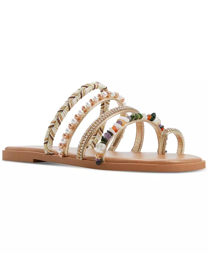 ALDO Women's Lindya Embellished Strappy Toe-Loop Flat Sandals