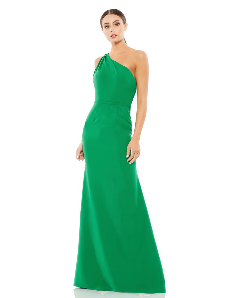 Ieena for Mac Duggal One Shoulder Jersey Mermaid Gown