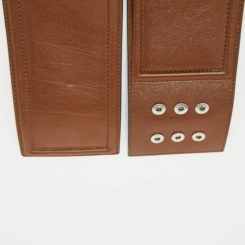 Marni Marni Brown Leather Wide Waist Belt 80 CM 4