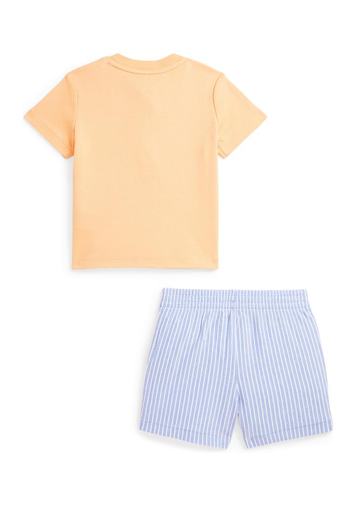 Ralph Lauren Baby Boys Polo Bear Henley Shirt & Mesh Shorts Set