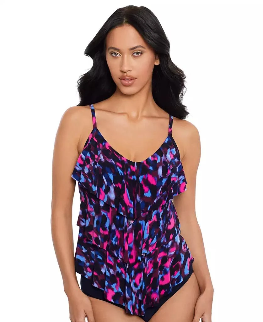 Magicsuit Women's Cherry Bomb Rite Printed Tiered Tankini Top 1