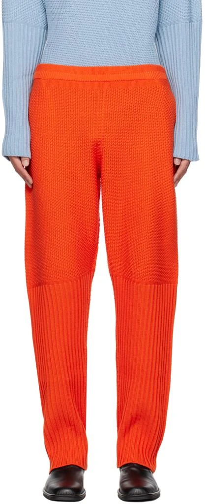 Homme Plissé Issey Miyake Orange Rustic Sweatpants 1