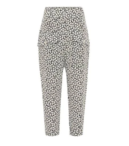 Stella McCartney Cecilia printed silk cropped pants 1