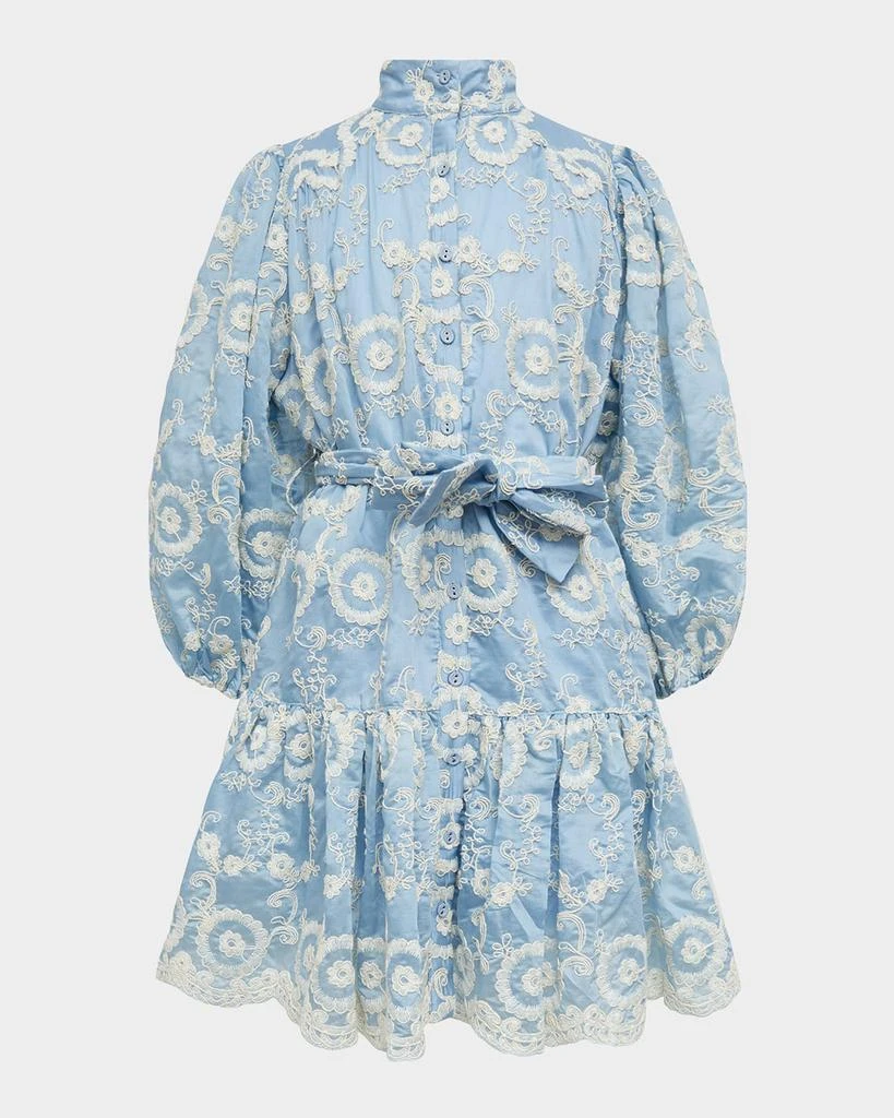 Bardot Girl's Mila Embroidered Floral-Print Shirt Dress, Size 7-14 1
