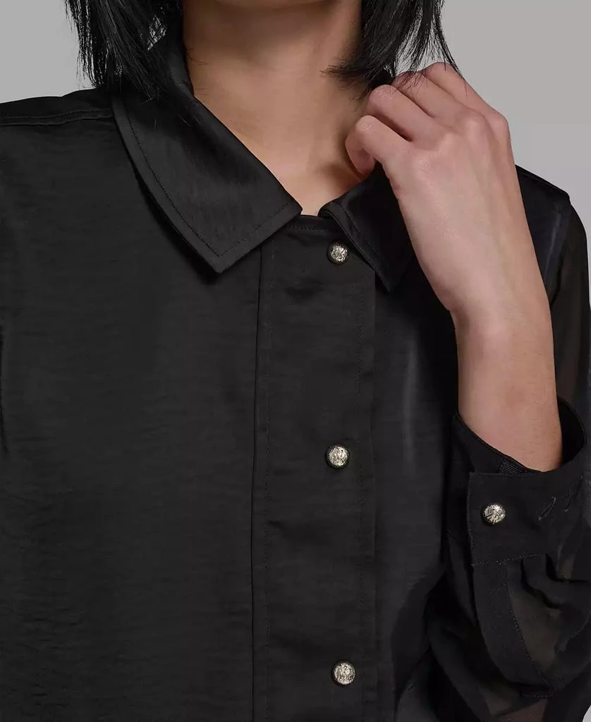 Karl Lagerfeld Paris Women
s Collared Jacket 4