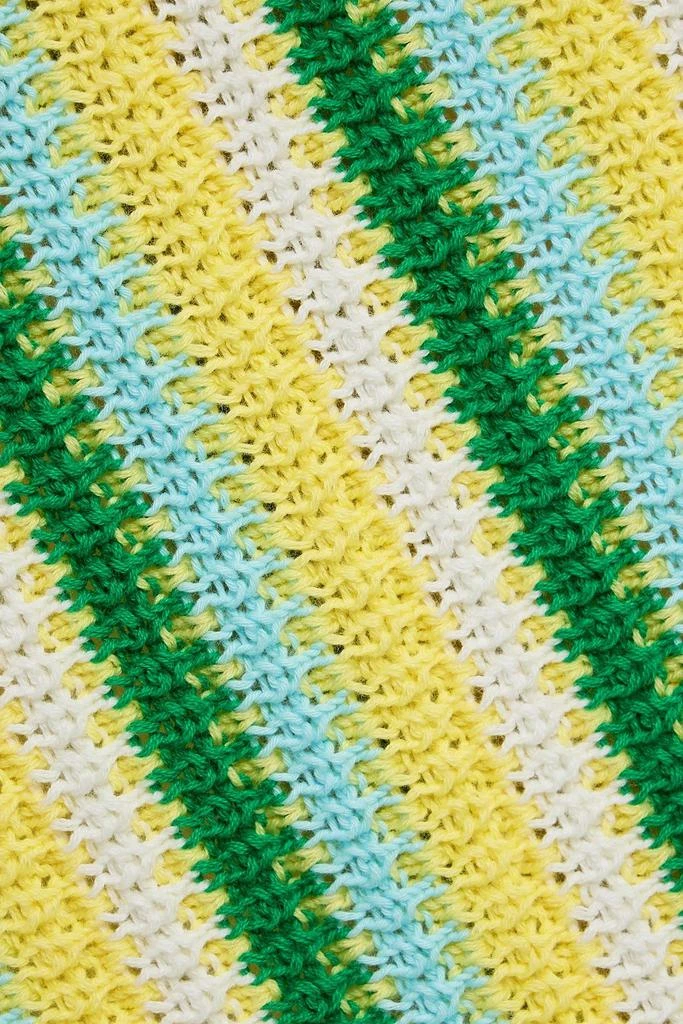 Diane von Furstenberg Paulina striped crocheted cotton midi skirt 4