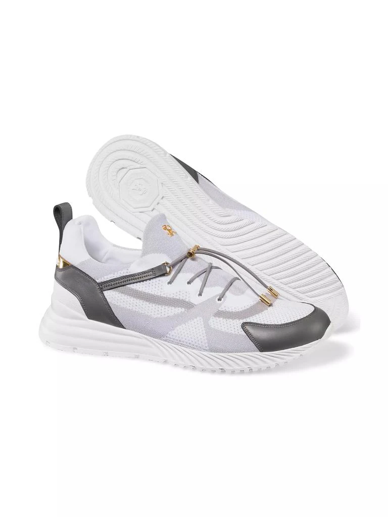 Stefano Ricci Technical Fabric and Calfskin Leather Sneakers 3