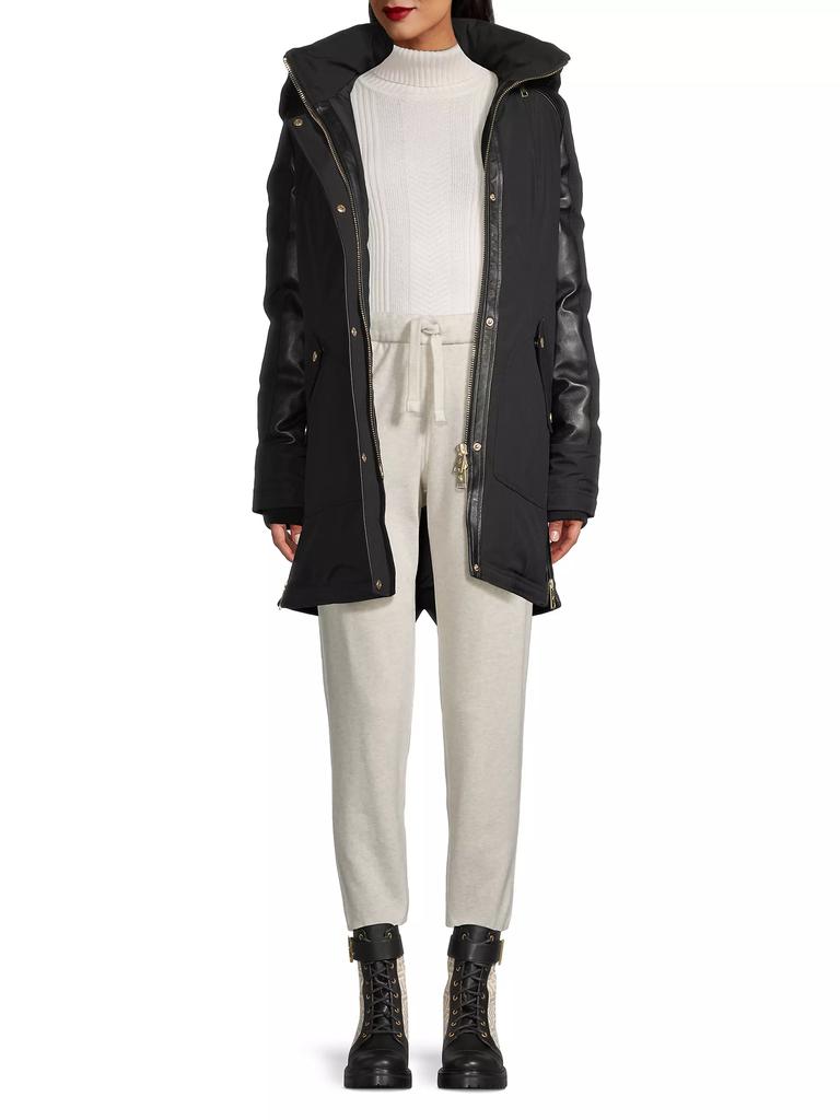 Nicole Benisti Chelsea Hooded Shearling-Embellished Coat